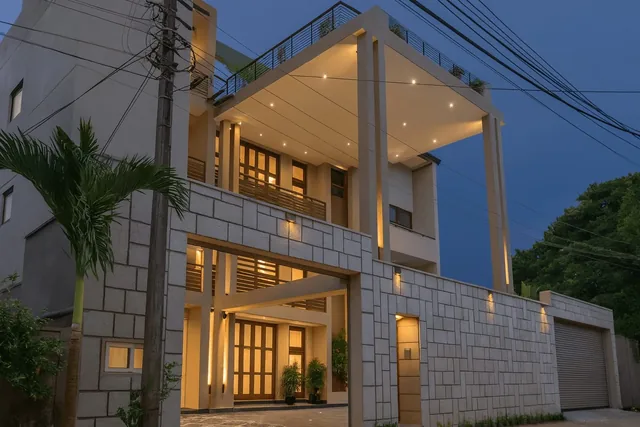 Private residence at dusk, Dehiwala