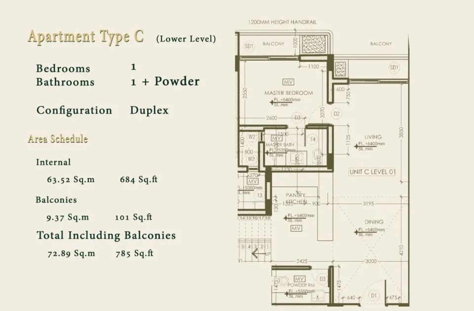 Floor plan, Type C · Lower level